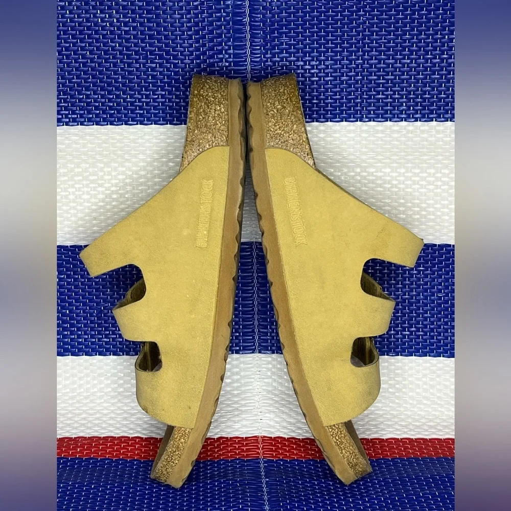 Women’s - Birkenstock Florida Vegan Three Strap Tan Latte Sandals Size 6 Shoes